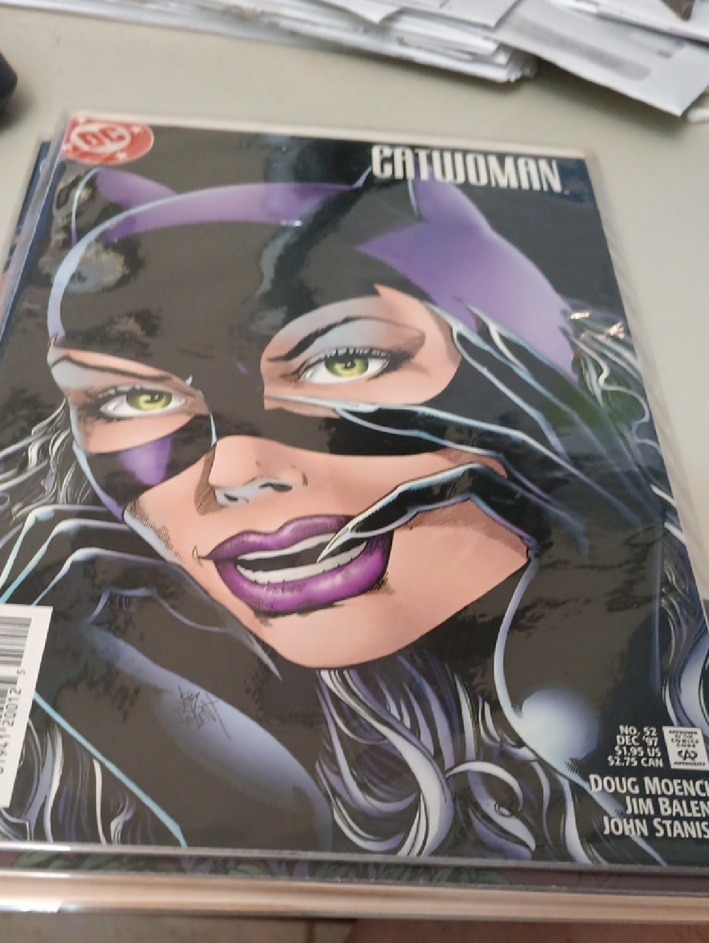 DC Comics Catwoman Comic Black, Purple, Green, Pink In A Sleeve